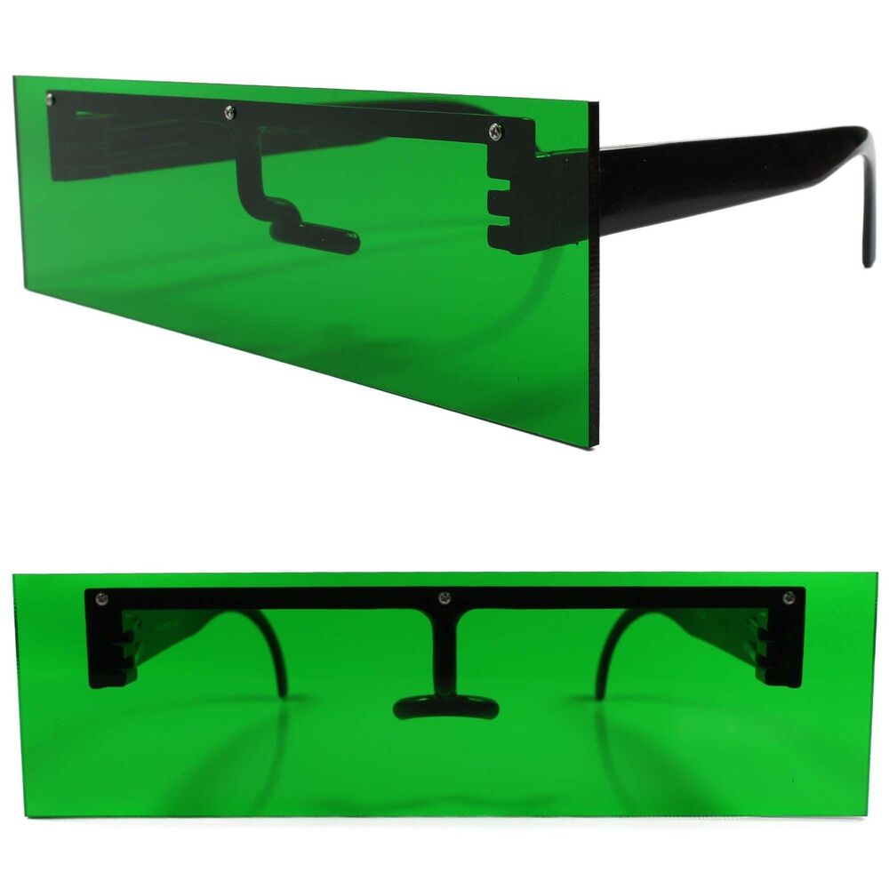 Space Robot Party Rave Costume Futuristic One-piece Bar Novelty Green Eyewear